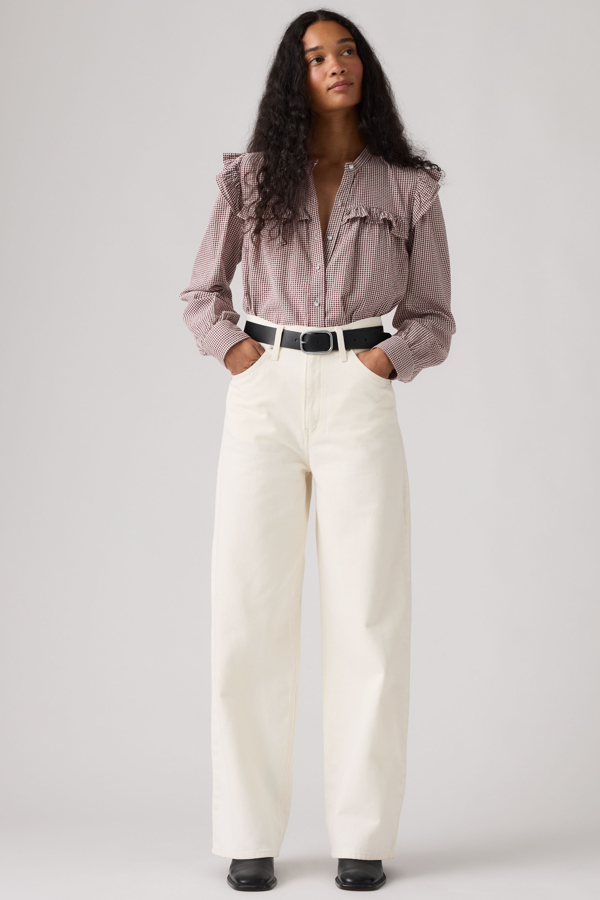 Vaqueros Lightweight de corte baggy con cincha - Mujer - 23X29 - Blanco / Blank Impact