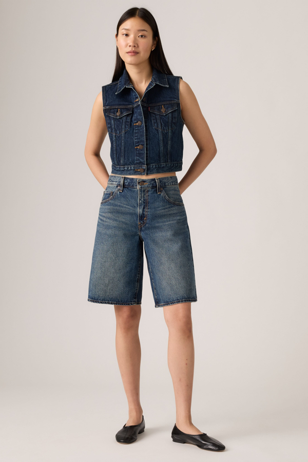 Jorts Dad holgados - Mujer - 24 - Lavado oscuro / Hinged Heart Jort