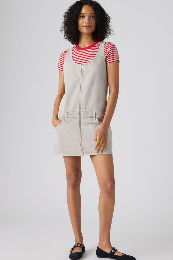 Mini Zip Dress - Mujer - L - Gris / Pebbled Path Jort