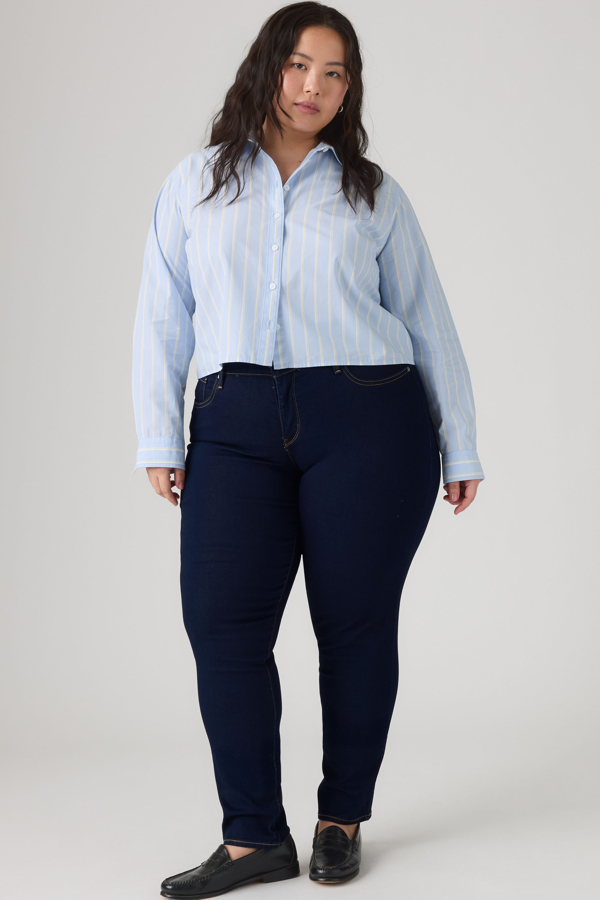 Vaqueros Skinny 311 moldeadores (talla plus) - Mujer - 14L - Lavado oscuro / Darkest Sky