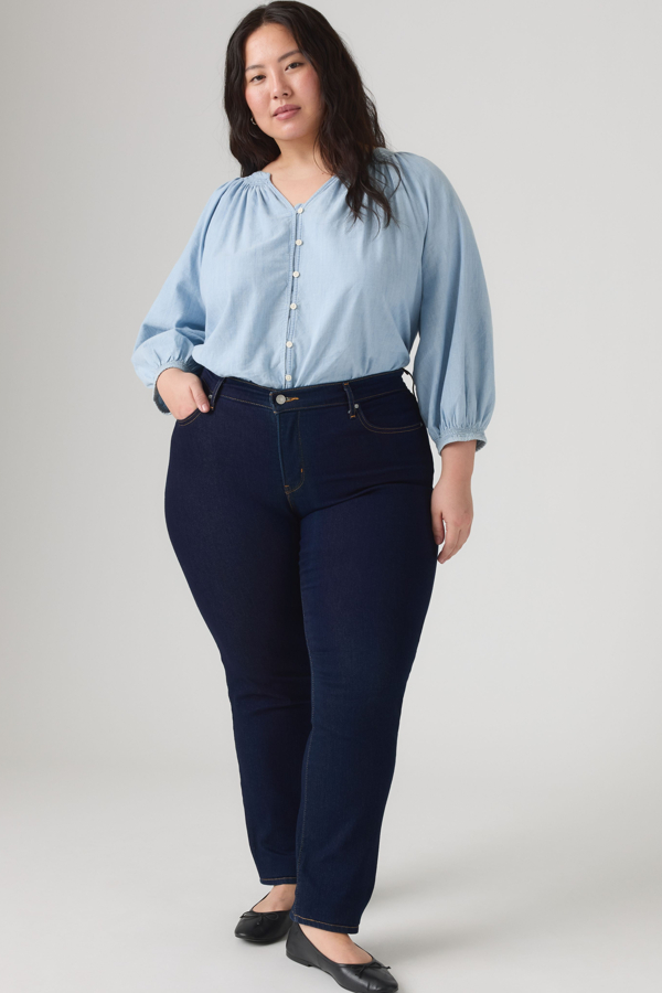 Vaqueros rectos 314 moldeadores (talla extragrande) - Mujer - 14L - Lavado oscuro / Darkest Sky
