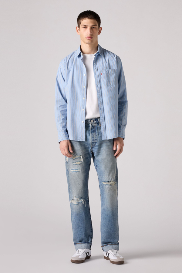Vaqueros 501 Original Selvedge - Hombre - 29X32 - Lavado medio / Turquoise Rivet Dx Selv
