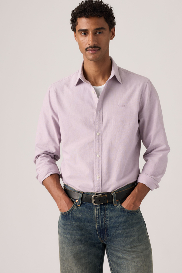 Battery Housemark Standard Shirt - Men - 2XL - Purple / Quail
