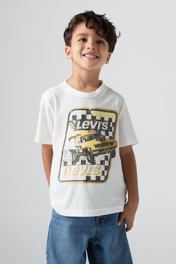 Camiseta Race To The Finish infantil - Chicos - 2A - Blanco / Blanc De Blanc