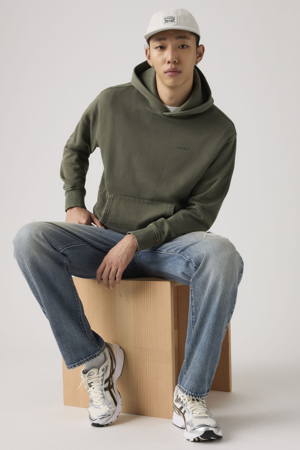 Sudadera con capucha Authentic - Hombre - M - Verde / Garment Dye Kambaba