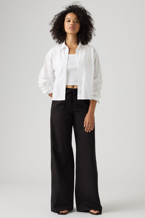 Pantalones Essential de pierna ancha - Mujer - L - Negro / Meteorite