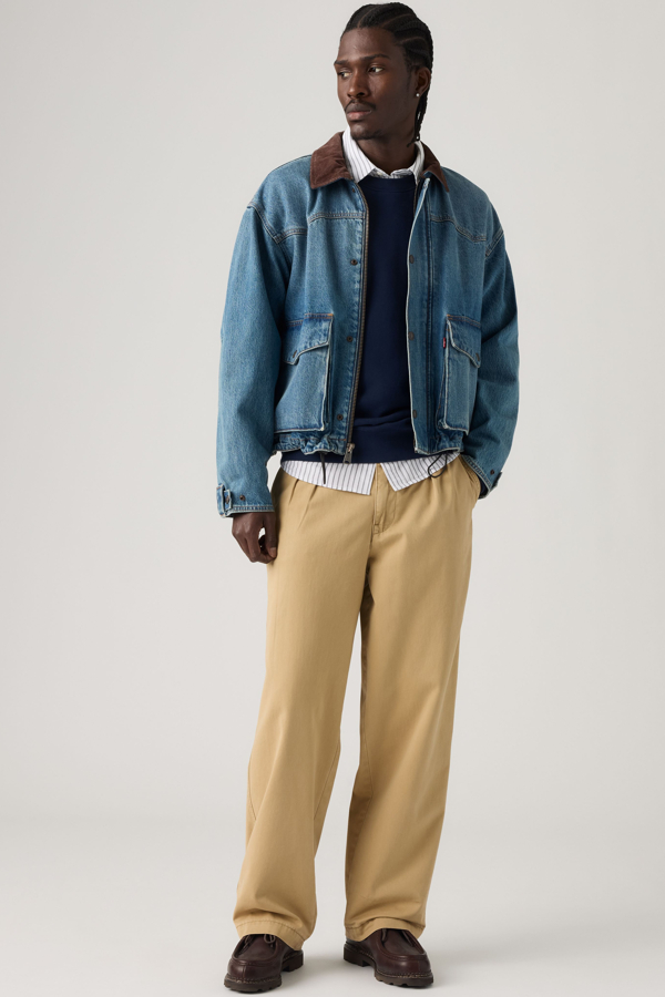 XX Chino Baggy Pleated Pants - Hombre - 28X32 - Beige / Harvest Gold Twill