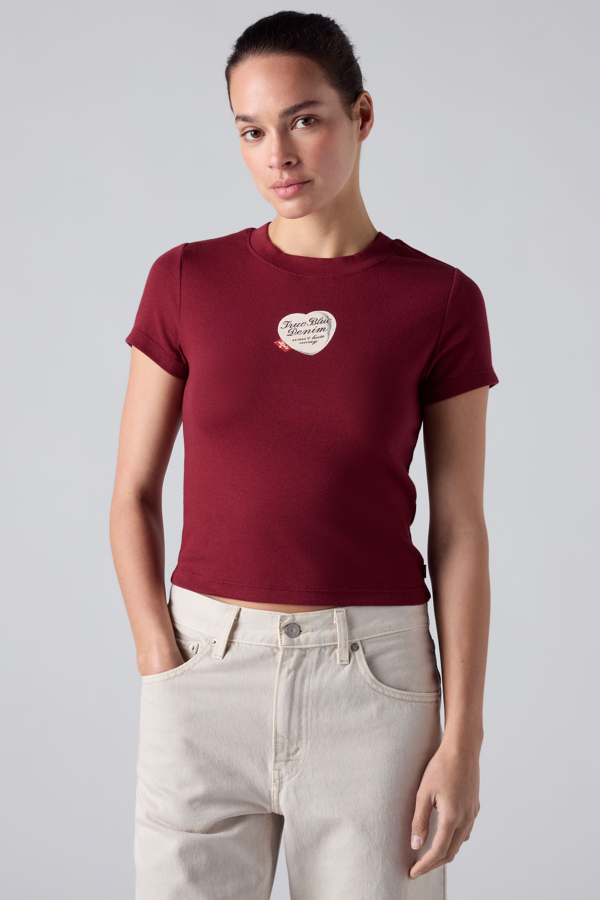 Graphic Essential Baby Tee - Hombre - L - Red / True Blue Locket Warm Cabernet
