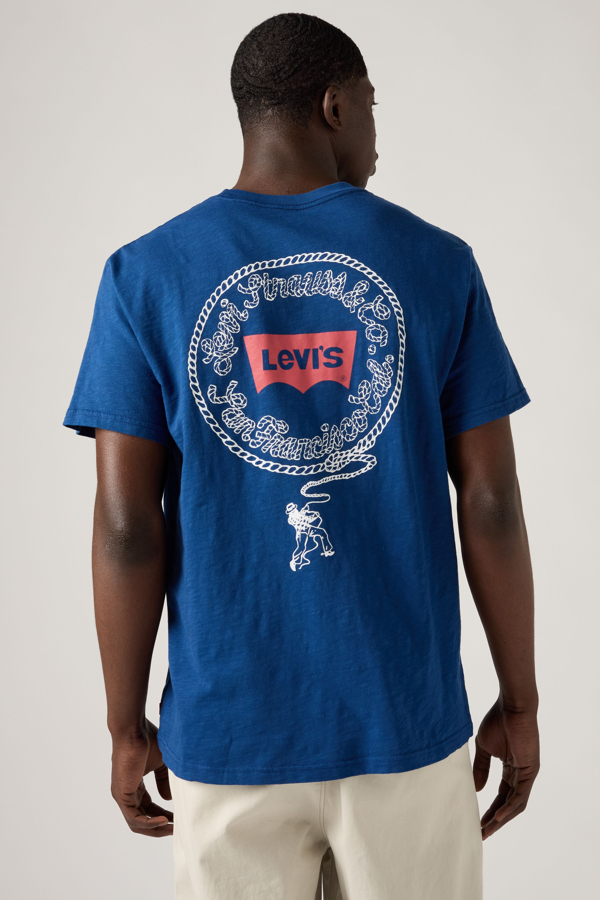 Camiseta de fit holgado - Hombre - 2XL - Azul / Lasso Navy Peony