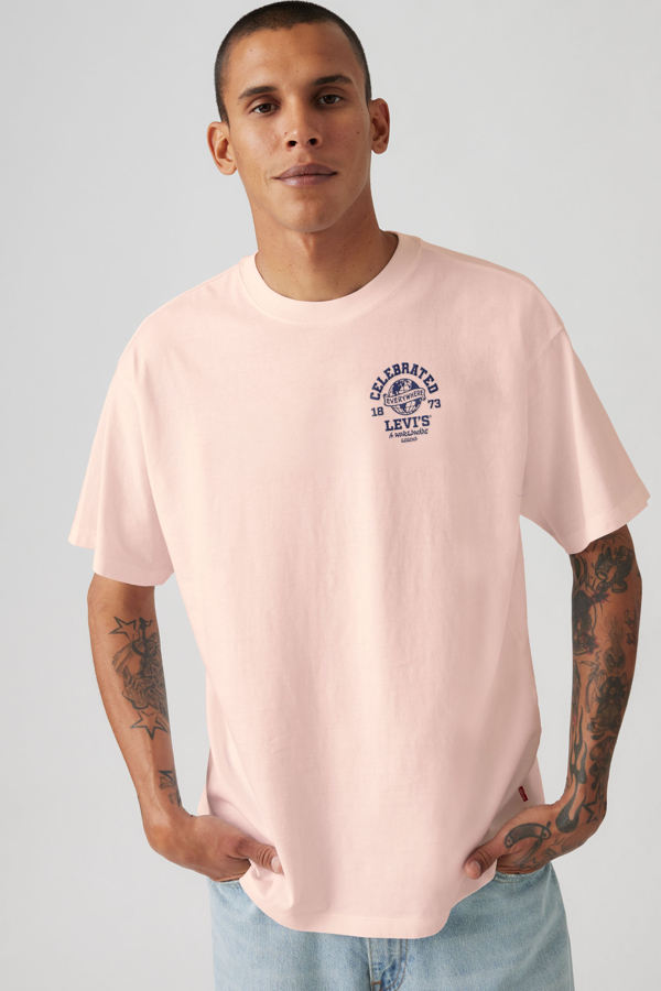 Camiseta Graphic Vintage Fit - Hombre - L - Rosa / Worldwide Crystal Pink