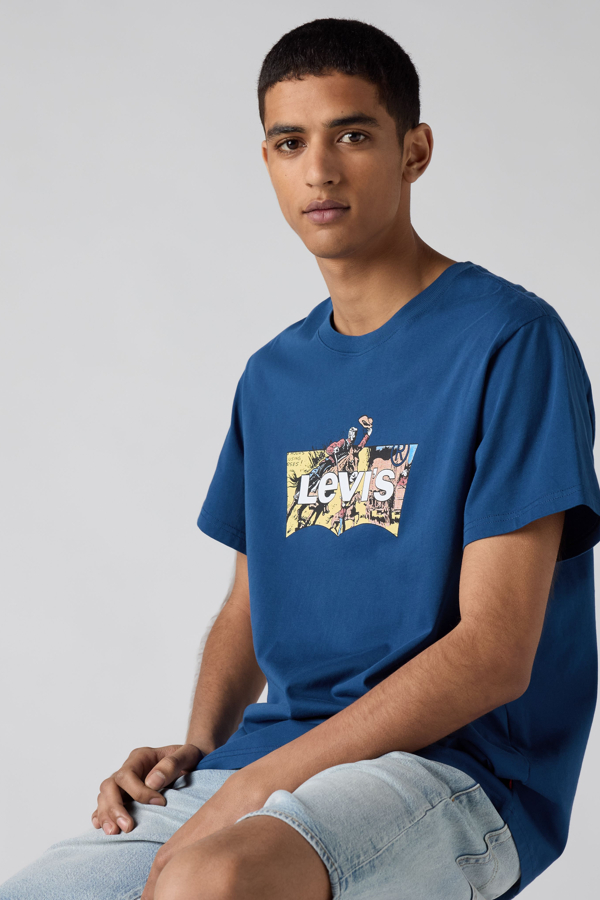 Camiseta de fit holgado - Hombre - 2XL - Azul / Navy Peony