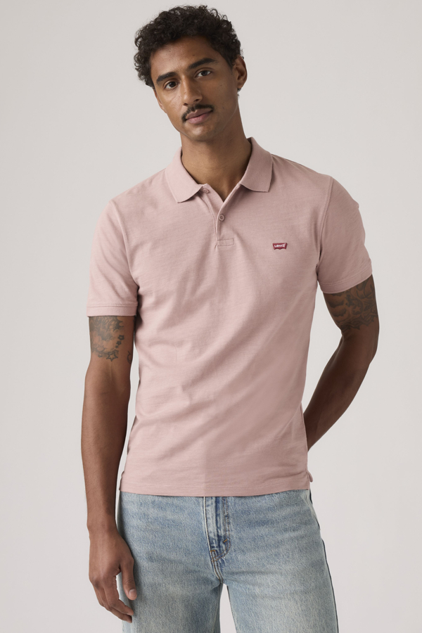 Polo Slim Housemark - Hombre - L - Rosa / Woodrose Slub