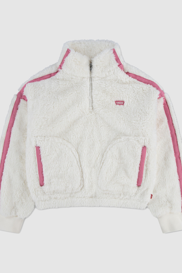 Teenager Sherpa Half Zip Pullover - Girls - 10A - Pink / Wild Rose