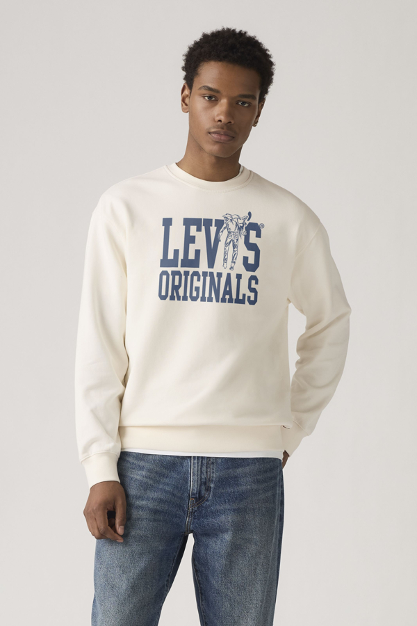 Sudadera de cuello redondo Relaxed Graphic - Hombre - L - Blanco / Egret