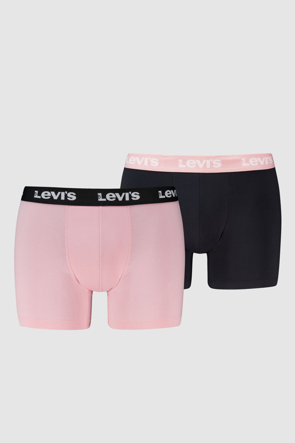 Levi's Repeat Logo Boxer Brief 2 pack - Hombre - L - Multicolor / Pink/Black