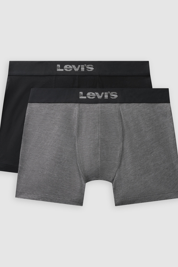 Levi's Opt III Boxer Brief 2 pack - Hombre - 2XL - Negro / Grey/Black