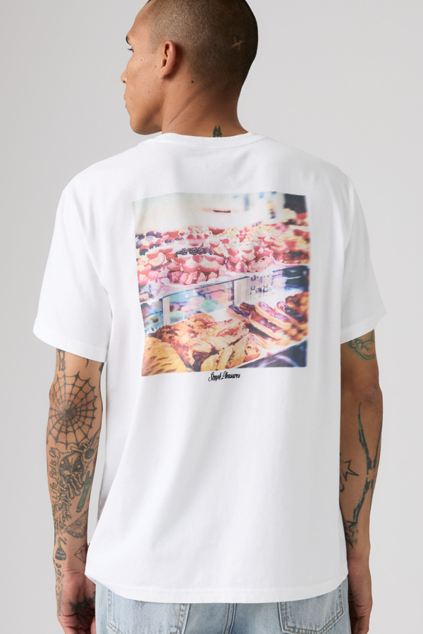 Relaxed Fit Graphic Tee - Men - 2XL - White / Simple Pleasures 2 White Plus