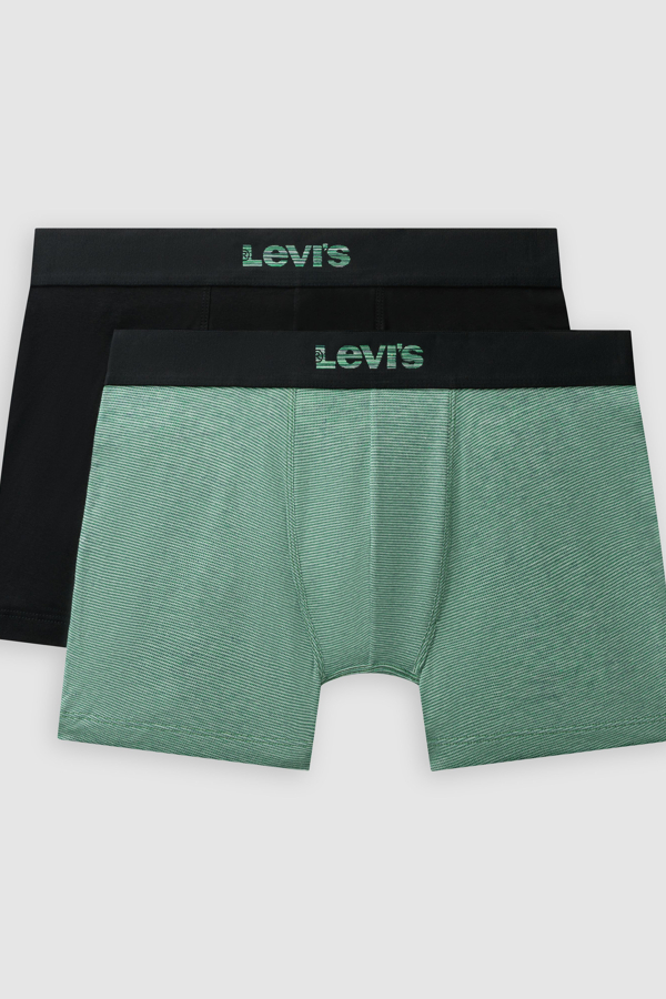 Levi's Opt III Boxer Brief 2 pack - Hombre - 2XL - Multicolor / Green/Black