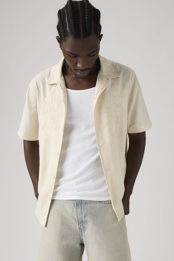 Camisa Sunset Camp de lino y algodón - Hombre - L - Crema / Oatmeal