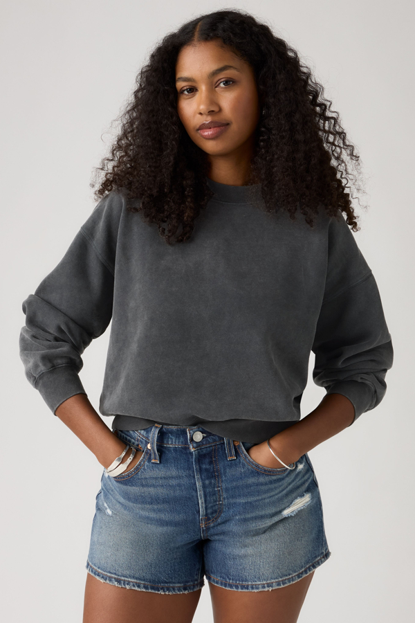 Sudadera Vintage Boxy - Mujer - L - Negro / Jet Black