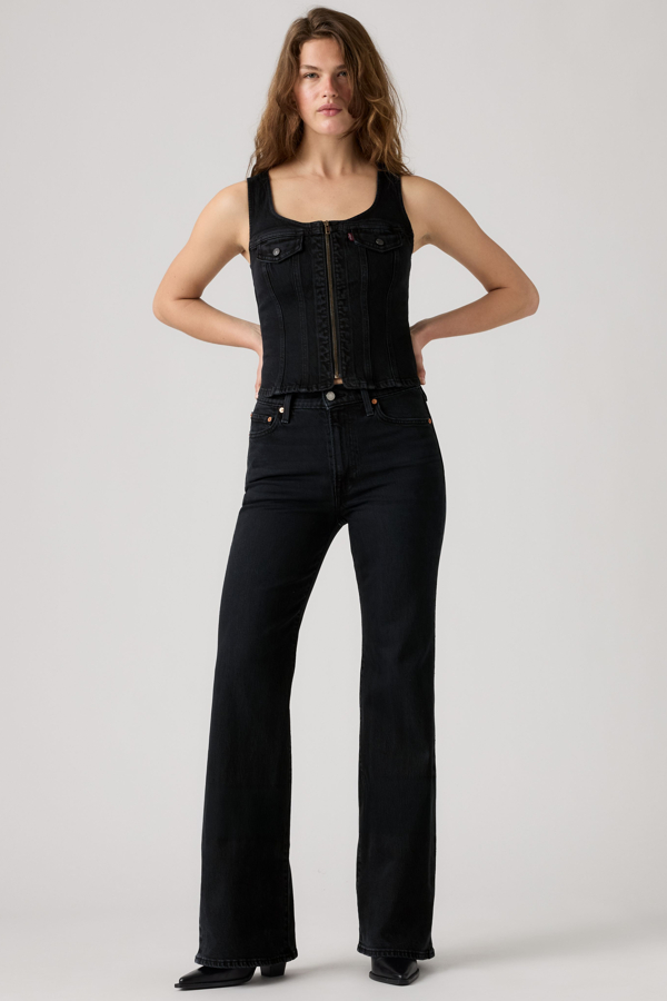 Vaqueros Ribcage Flare - Mujer - 32X32 - Negro / Slight Night