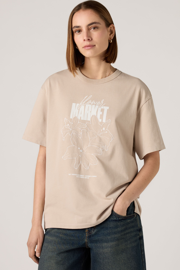 Camiseta Graphic Tabor - Mujer - M - Gris / Flower Market Chateau Gray