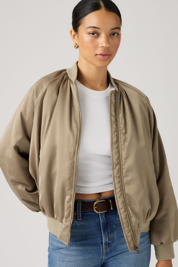 Ruth Bomber Jacket - Hombre - L - Beige / Fallen Rock