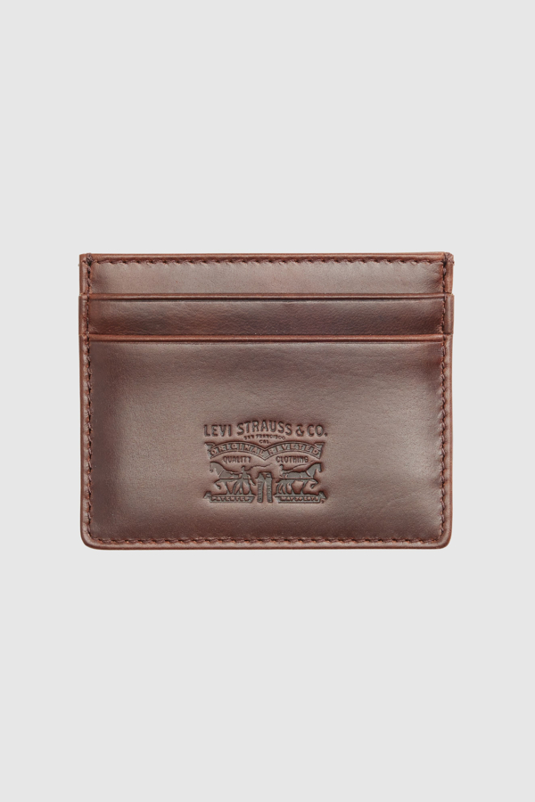 Tarjetero de piel - Hombre - One Size - Marrón / Brown