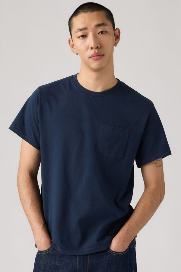 Camiseta Essential Pocket - Hombre - 2XL - Azul / Garment Dye Navy Blazer