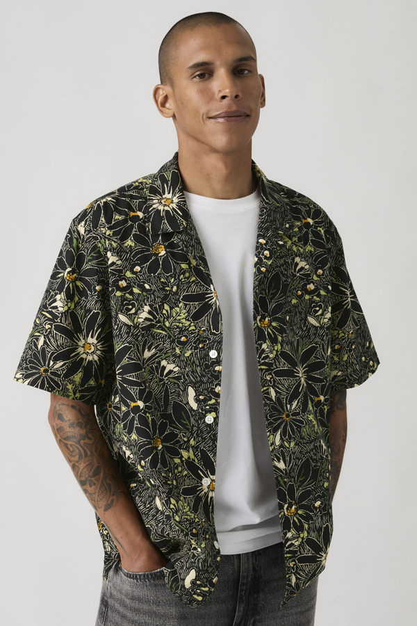 Camisa Sunset Camp Lightweight - Hombre - 2XL - Negro / Hatch Floral Jet Black