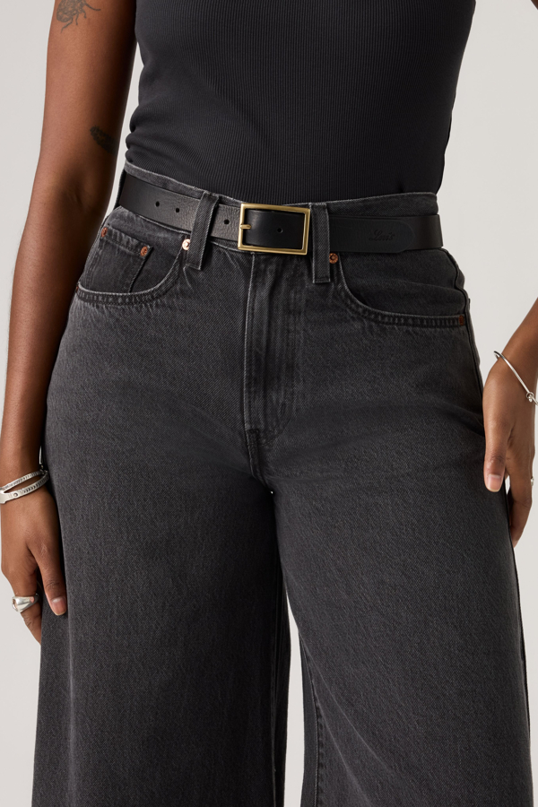Cinturón con hebilla rectangular - Mujer - 100 - Negro / Caviar