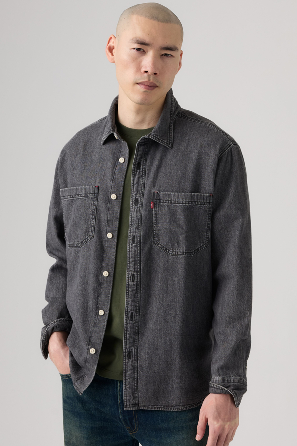 Mariposa Worker Shirt - Hombre - 2XL - Negro / Shirley Washed Black