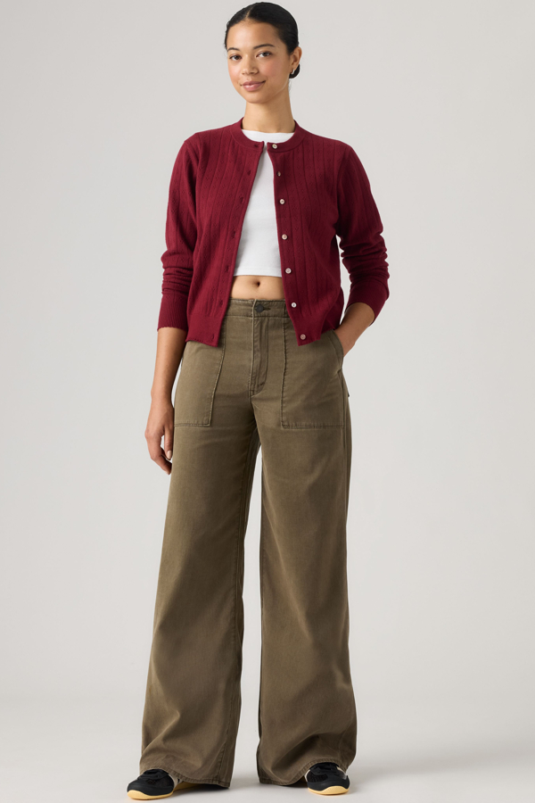 Cinch Wide Leg Fatigue Pants - Women - 27X31 - Brown / Canteen