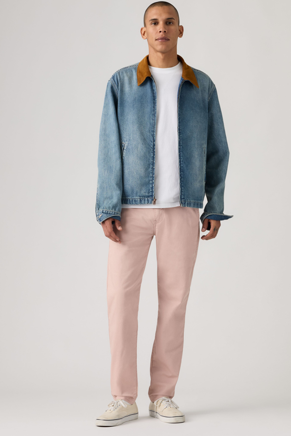 Pantalones XX Chino Standard Taper de lino y algodón - Hombre - 29X32 - Rosa / Fawn Cotton Linen Twill