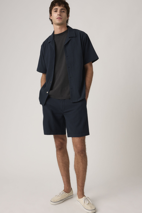 XX Chino Authentic Relaxed Lightweight Shorts - Hombre - 28X8 - Azul / Cadiz Plaid Navy Plaid Navy Swatch Seersucker