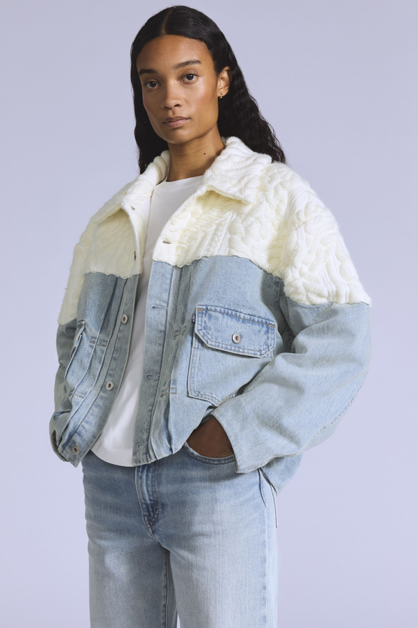 Trucker Jacket Aran - Mujer - L - Azul / Cold Water