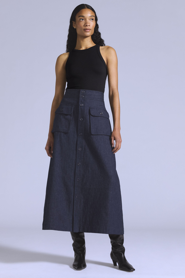 Falda Mariner - Mujer - M - Azul / Rinse