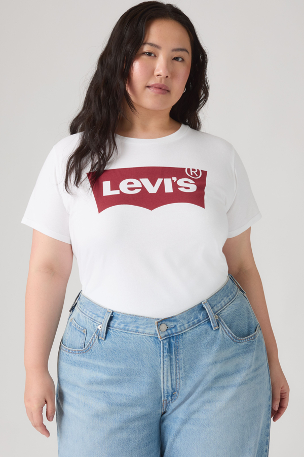 Camiseta Perfect Logo (talla extragrande) - Mujer - 1X - Blanco / Plus Batwing White