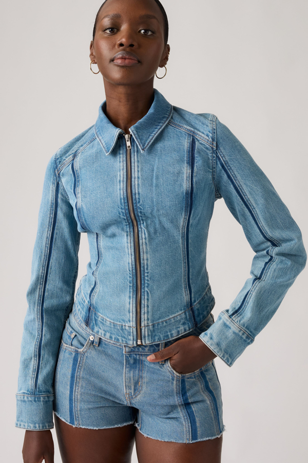Chaqueta Trucker Shadow Seamed - Mujer - XS - Azul / Shadow Work