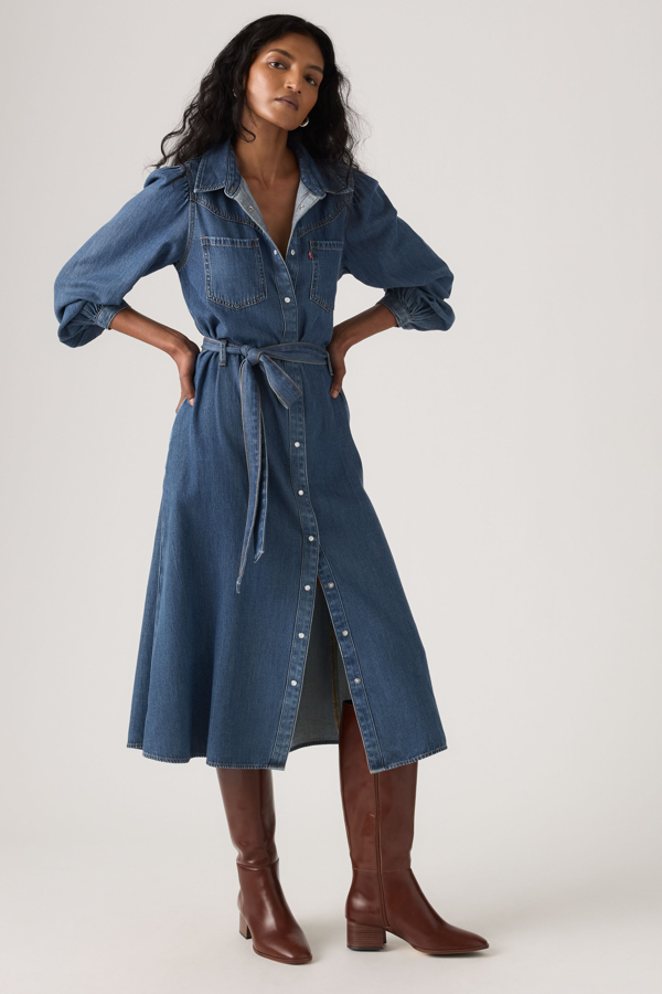 Maxivestido de manga larga Journey Lightweight - Mujer - L - Azul / Celestial Blue