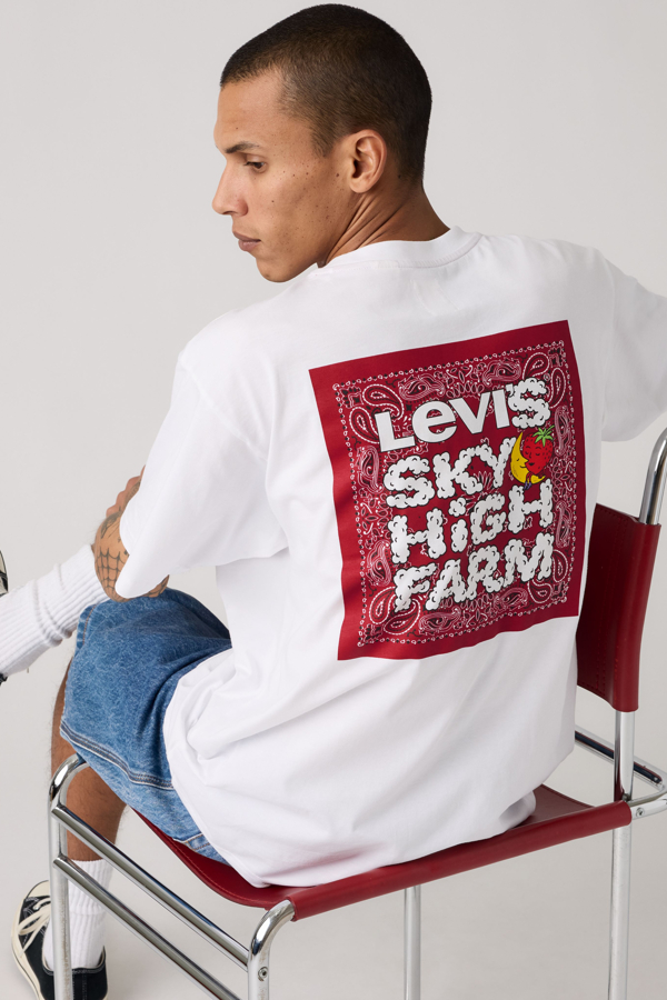 Levi's x Sky High Farm Goods Pocket Tee - Hombre - L - Multicolor / X Shfu Cloud S Black White