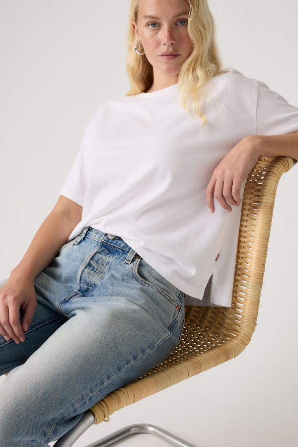 Camiseta Vintage - Mujer - L - Blanco / Bright White