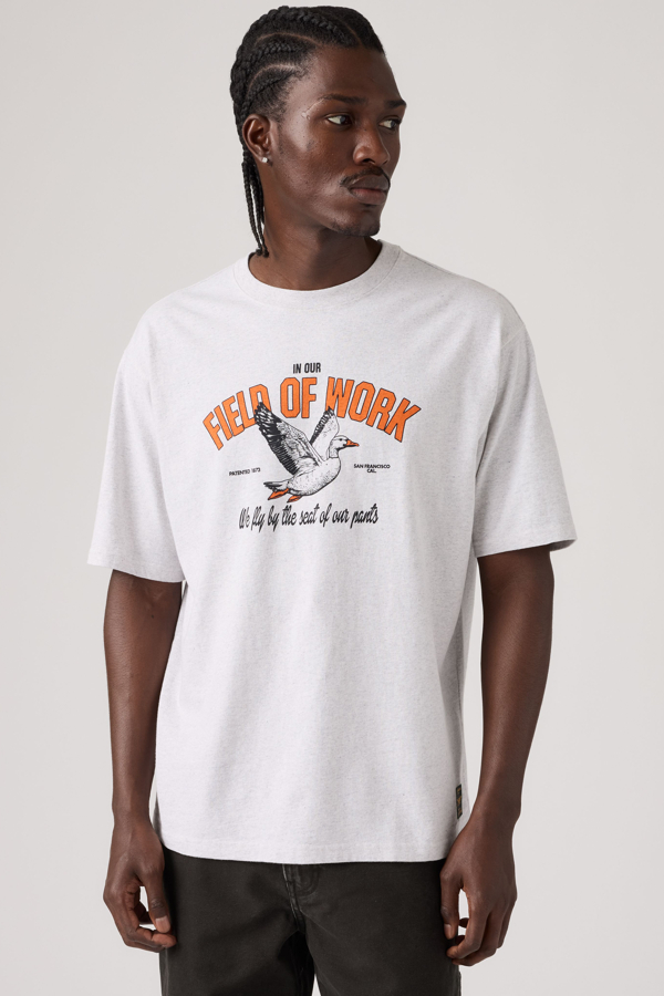 Workwear Graphic Tee - Men - 2XL - Grey / Field Of Work Sterling Heather