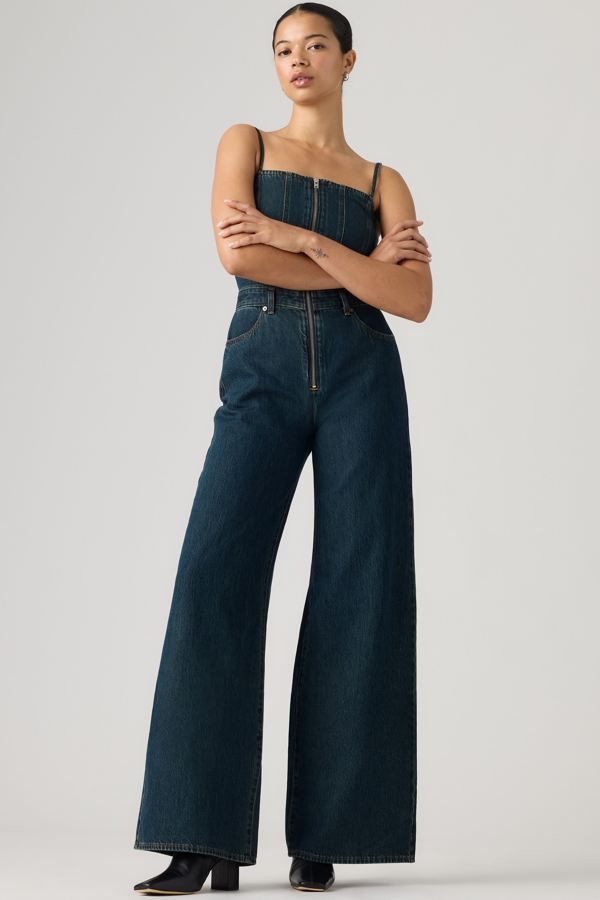Lightweight Seamed Jumpsuit - Mujer - L - Lavado medio / Cash Out Stone