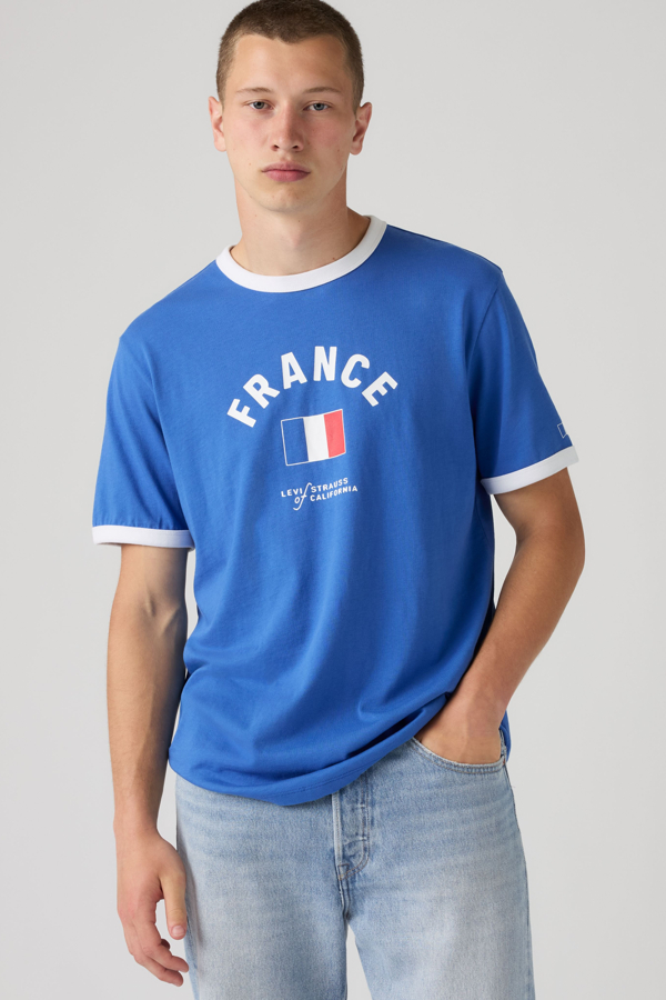 Camiseta ringer de Francia Levi's - Hombre - M - Azul / X France