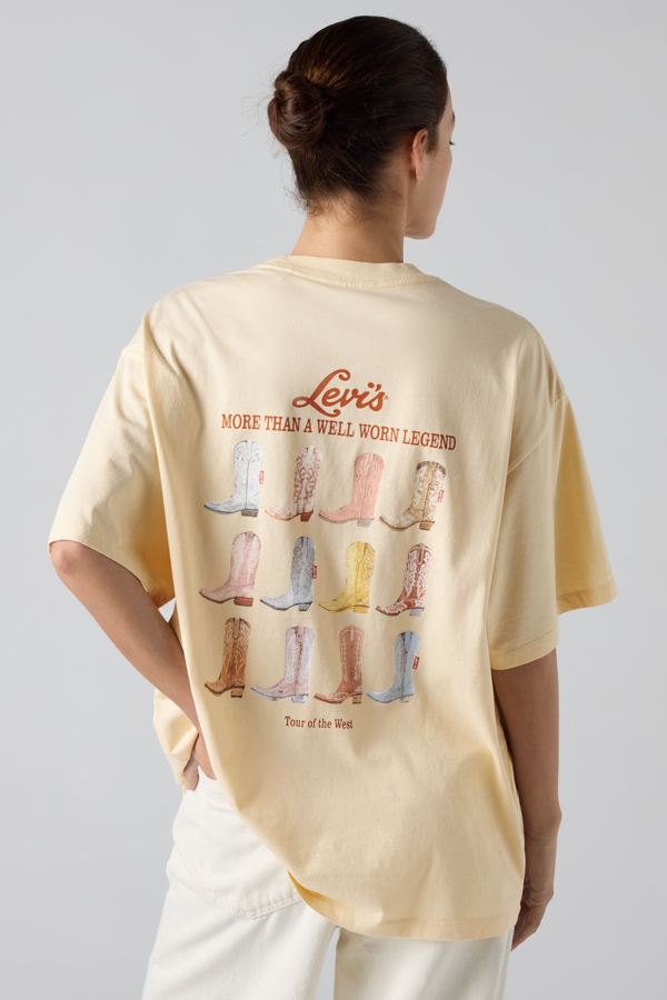 Camiseta corta estampada Stack - Mujer - XL - Blanco / Rutabaga