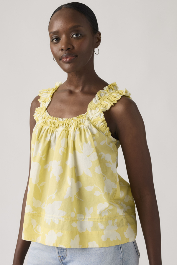 Blusa de algodón Meg - Mujer - L - Amarillo / Regina Floral
