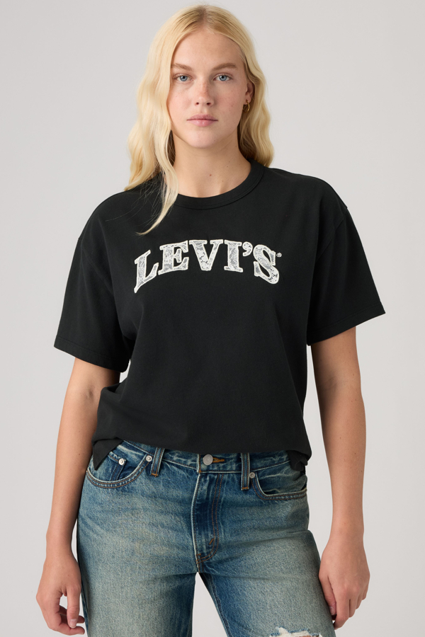 Camiseta Graphic Vintage - Mujer - L - Negro / Lace Arch Logo Anthracite