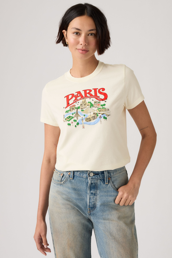 Camiseta Graphic Favorite - Mujer - L - Blanco / Paris Egret