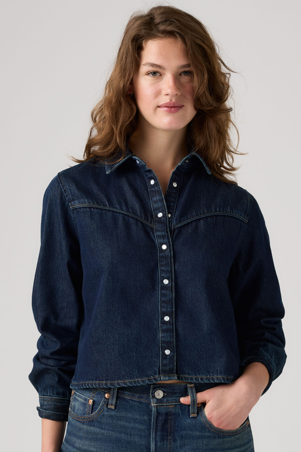 Shacket Logan - Mujer - L - Azul / Tencel Dark Nights